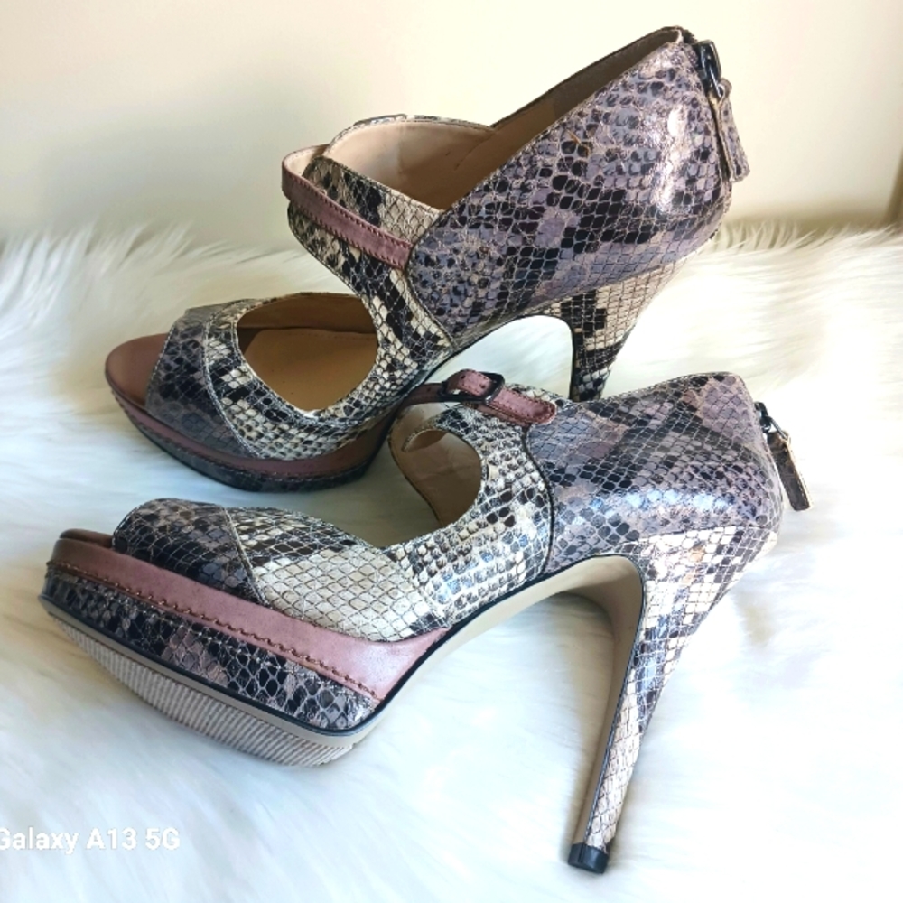 Enzo Angiolini Women's Snakeskin Heels Sz 10M